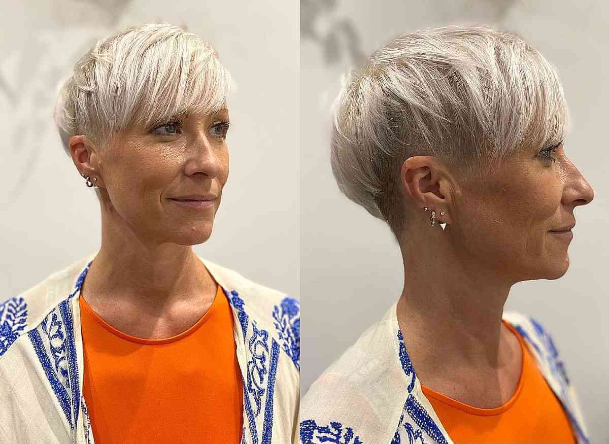The 39 Coolest Undercut Pixie Cuts Found For 2022 Within Side Parted Pixie Hairstyles With An Undercut (View 8 of 20)