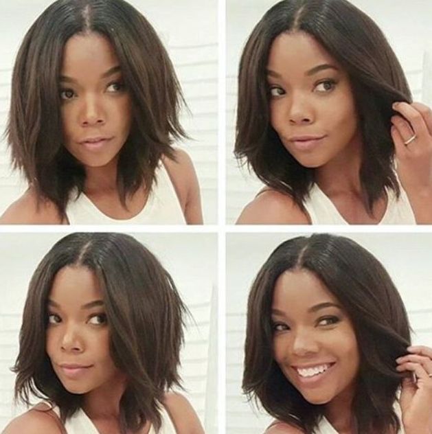 Trendy Middle Parted Messy Lob Haircuts Within 20 Trendy Bob Hairstyles For Black Women – Styles Weekly (View 16 of 20)