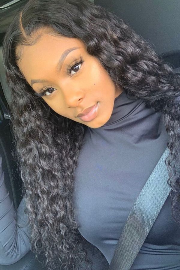 Trendy Wavy Medium Hairstyles With Middle Part Pertaining To 45+ Amazing Middle Part Sew In Hairstyles – Curly Girl Swag (View 17 of 20)