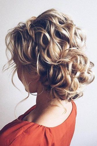 Wedding Updos For Short Hair Volume Curly Low Bun Lena Bogucharskaya Via  Instagram (View 3 of 20)