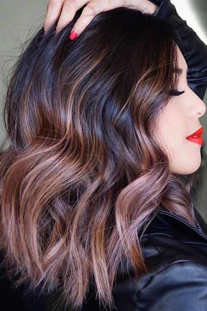 Well Known Brunette To Mauve Ombre Hairstyles For Long Wavy Bob Regarding Pin On Self Care (View 1 of 20)