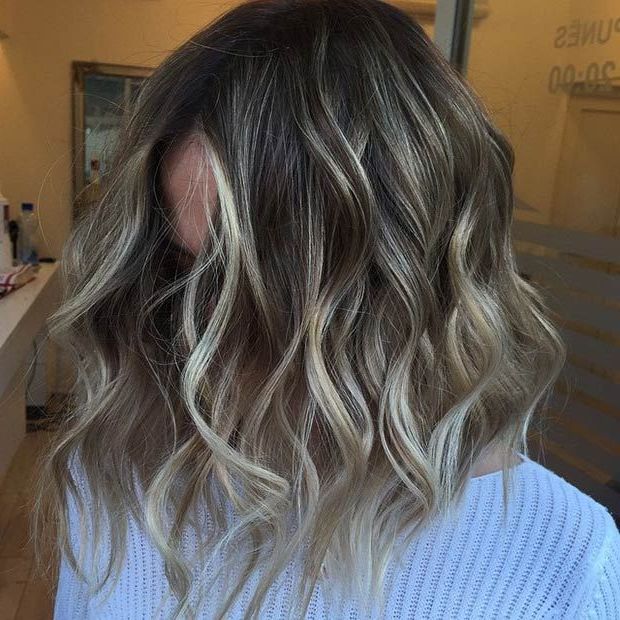 Well Known Lob Haircuts With Ash Blonde Highlights Pertaining To Pin En Hair (View 7 of 20)