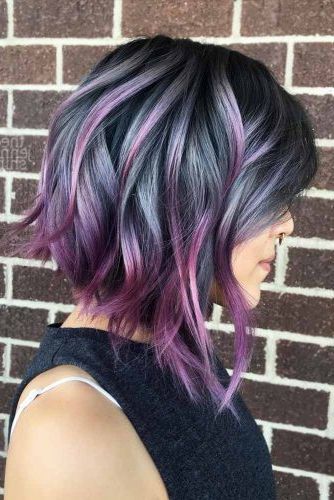 Widely Used Purple Wavy Shoulder Length Bob Haircuts Inside 46 Purple Hair Styles That Will Make You Believe In Magic (View 9 of 20)