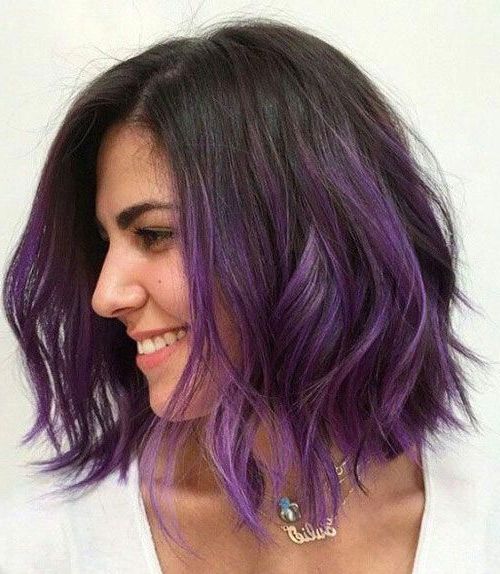 Widely Used Purple Wavy Shoulder Length Bob Haircuts Throughout Pin On Ombre Bob Hair (View 3 of 20)