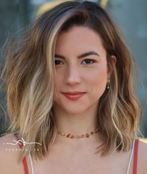 100 Best Haircuts For Women In 2023 – Women Haircuts – Women Hairstyle Throughout Widely Used Stunning Messy Lob With Money Pieces (View 15 of 20)