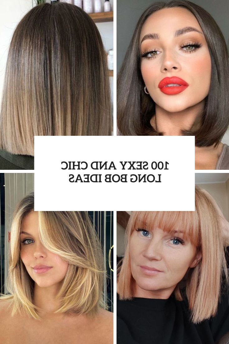 100 Sexy And Chic Long Bob Ideas – Styleoholic In Popular Lob Hairstyle With Warm Highlights (Gallery 12 of 20)