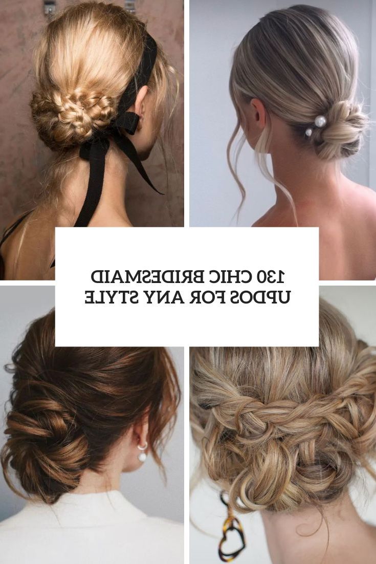 130 Chic Bridesmaid Updos For Any Style – Weddingomania Intended For Favorite Bridesmaid’s Updo For Long Hair (View 6 of 15)