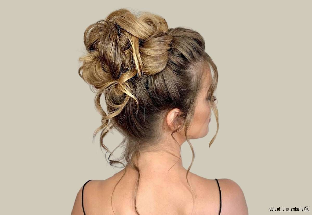 15 Prettiest Prom Updos For Long Hair For 2023 Inside 2018 Chunky Twisted Bun Updo For Long Hair (View 15 of 15)
