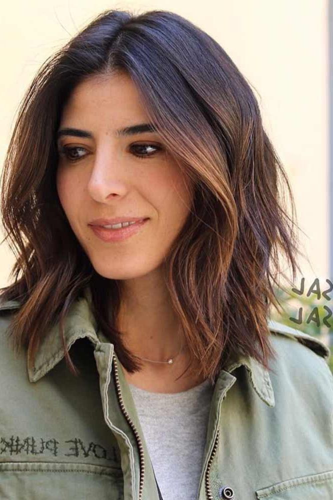 2019 Center Parted Medium Hair With 40 Chic Medium Length Layered Hair (View 7 of 20)