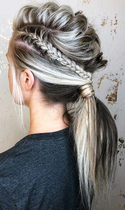 2019 Twisted Mohawk Like Ponytail Within 23 Mohawk Braid Styles That Will Get You Noticed – Stayglam (View 7 of 15)