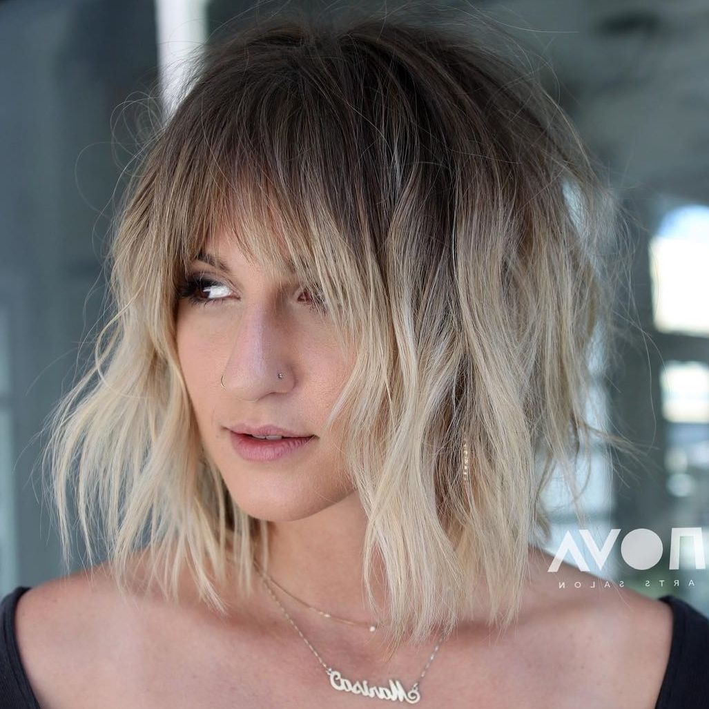 2020 Collarbone Razored Feathered Bob With 40 Awesome Ideas For Layered Bob Hairstyles You Can't Miss In  (View 17 of 20)