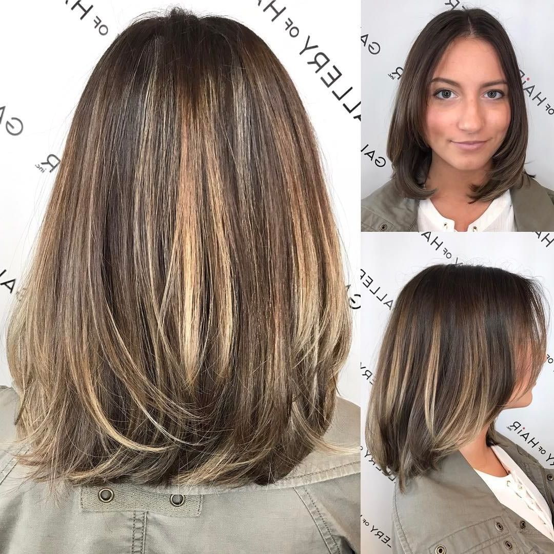 2020 Lob With Face Framing Bangs With Brunette Layered Blowout Bob With Face Framing Layers And Color Melt  Balayage – The Latest Hairstyles For Men And Women (2020) – Hairstyleology (Gallery 15 of 20)