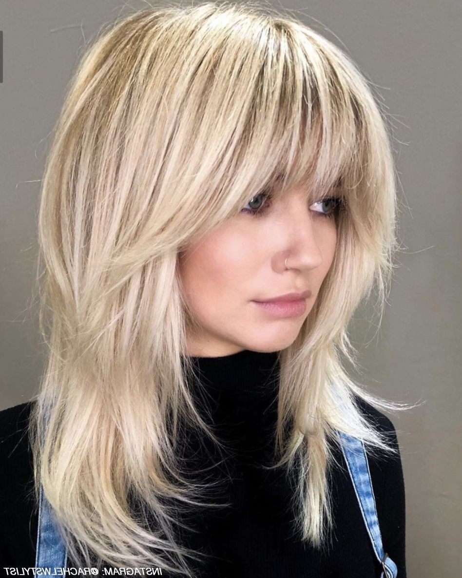 2020 Straight Blunt Haircut With Long Curtain Bangs In Why Curtain Bangs Are The Season's Biggest Staple – Bangstyle – House Of  Hair Inspiration (Gallery 17 of 20)