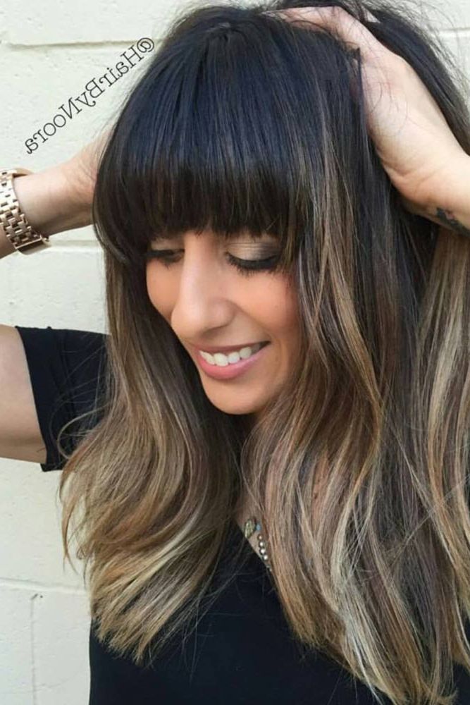 22 Cute Medium Length Hairstyles With Bangs Intended For Fashionable Straight Medium Length Hair With Bangs (View 11 of 15)