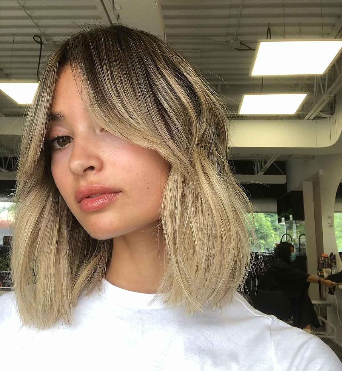 28 Best Ways To Pair A Long Bob With Curtain Bangs Regarding Recent Straight Blunt Haircut With Long Curtain Bangs (Gallery 2 of 20)