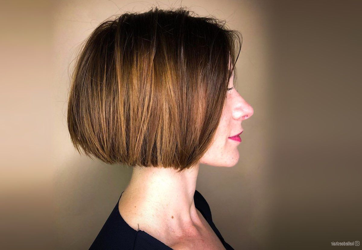 28 Razor Cut Bob Haircut Ideas For A Textured Look In Most Recently Released Razored Brunette Comb Over Bob (View 2 of 20)