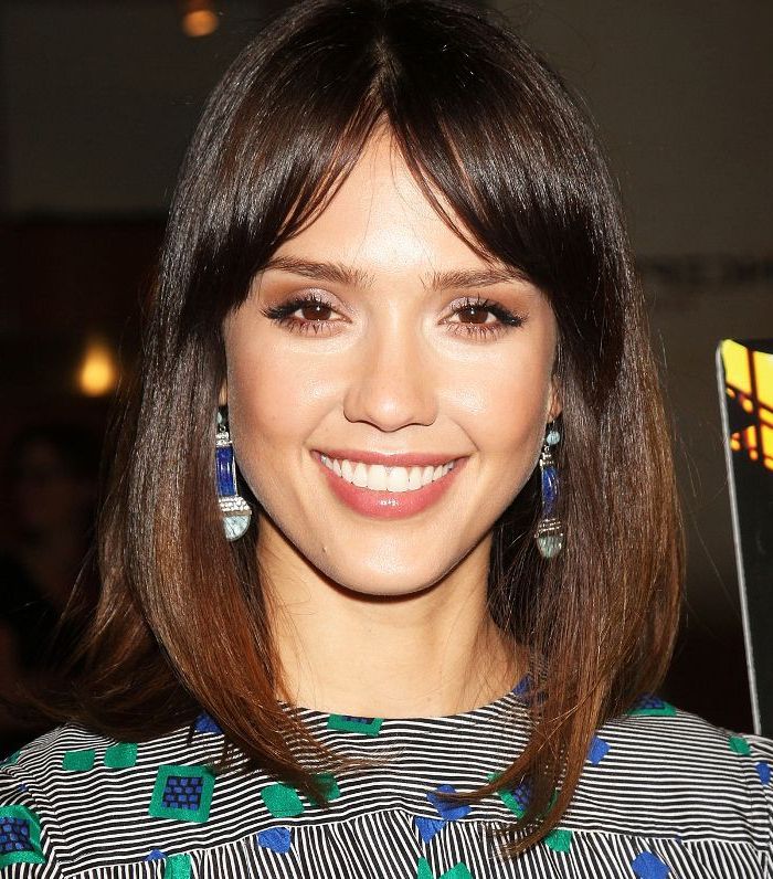 30 Mid Length Haircuts With Fringe Bangs That Balance Edge And Elegance Intended For Preferred Medium Straight Sleek Hair With A Fringe (View 3 of 15)