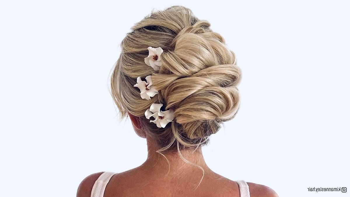 35 Gorgeous Wedding Updos For Every Type Of Bride With Latest High Updo For Long Hair With Hair Pins (Gallery 14 of 15)