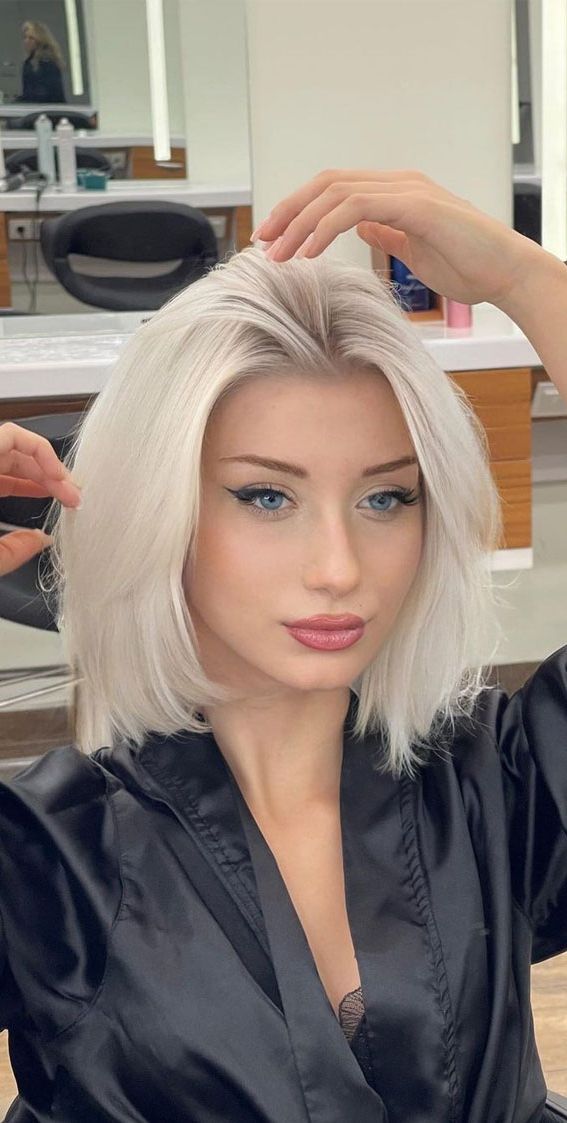 35 Sleek And Chic Bob Hairstyles : Icy Blonde Textured Bob With Regard To Favorite The Classic Blonde Haircut (Gallery 9 of 20)