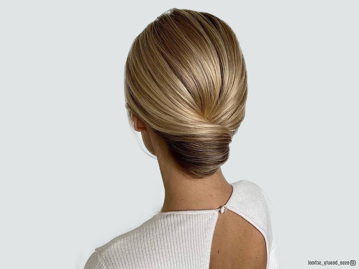 37 Simple Updos That Are Cute & Easy For Beginners In Well Known Low Updo For Straight Hair (Gallery 12 of 15)