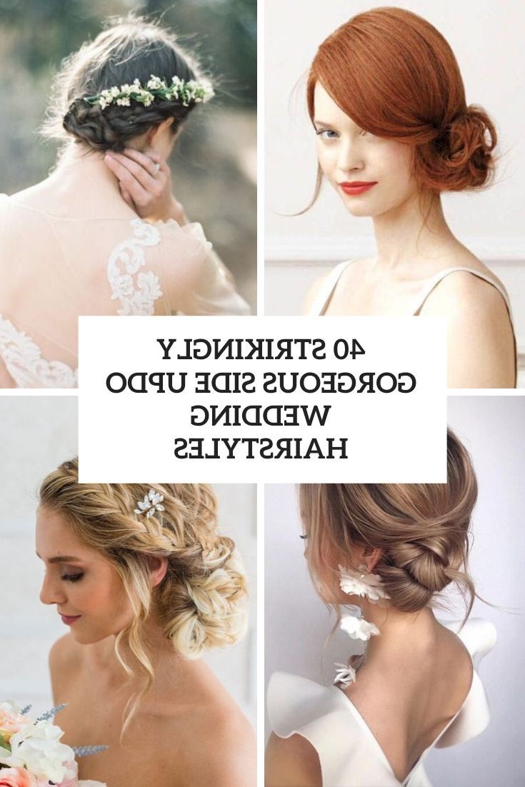 40 Gorgeous Side Updo Wedding Hairstyles – Weddingomania Pertaining To Favorite Side Updo For Long Hair (Gallery 3 of 15)