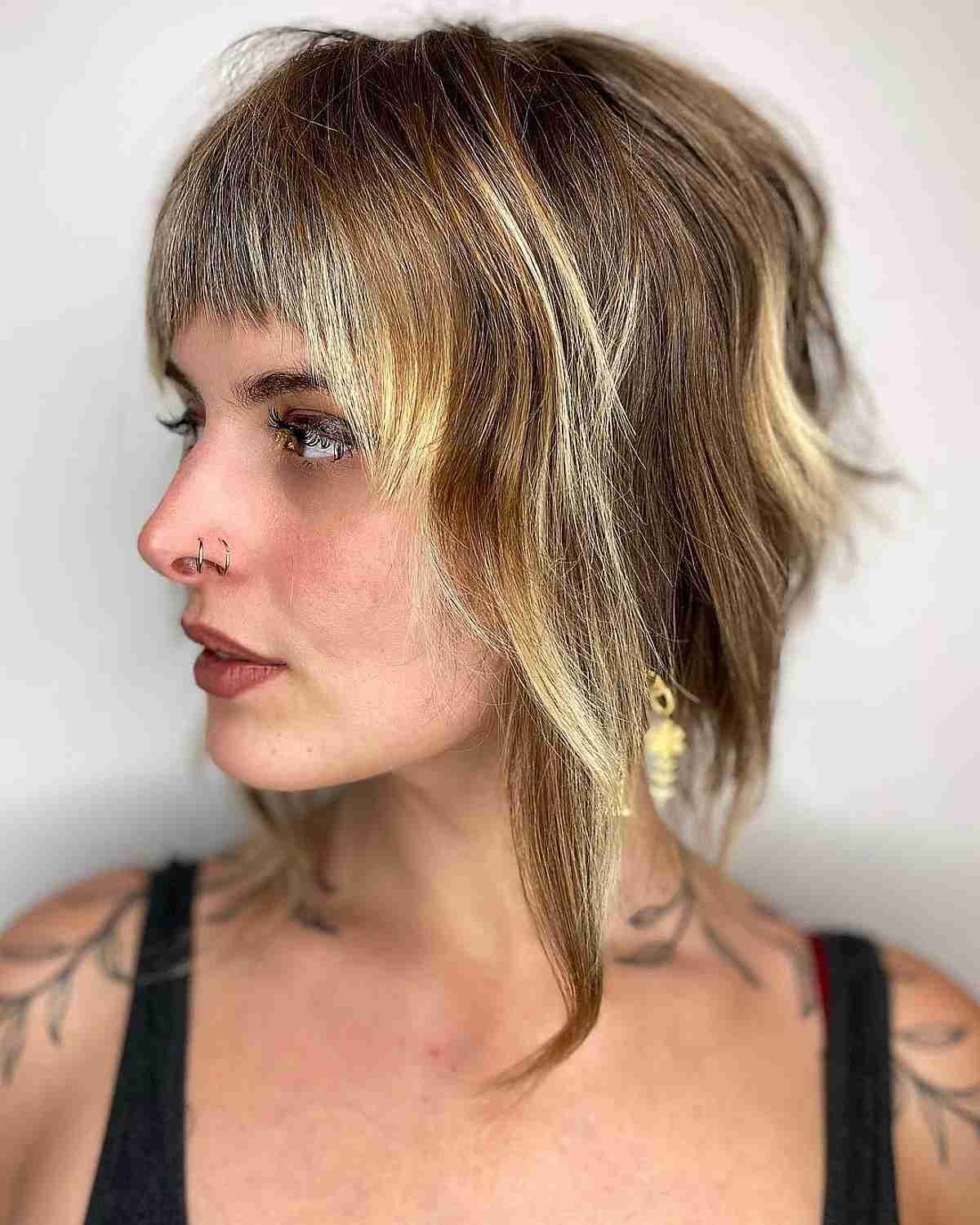 43 Chic Choppy Bangs For Women With Most Current Shoulder Grazing Mullet With Choppy Bangs (View 6 of 15)