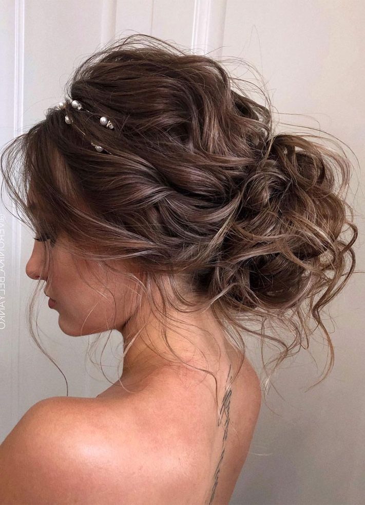 44 Messy Updo Hairstyles – The Most Romantic Updo To Get An Elegant Look Pertaining To Latest Messy Updo For Long Hair (Gallery 10 of 15)