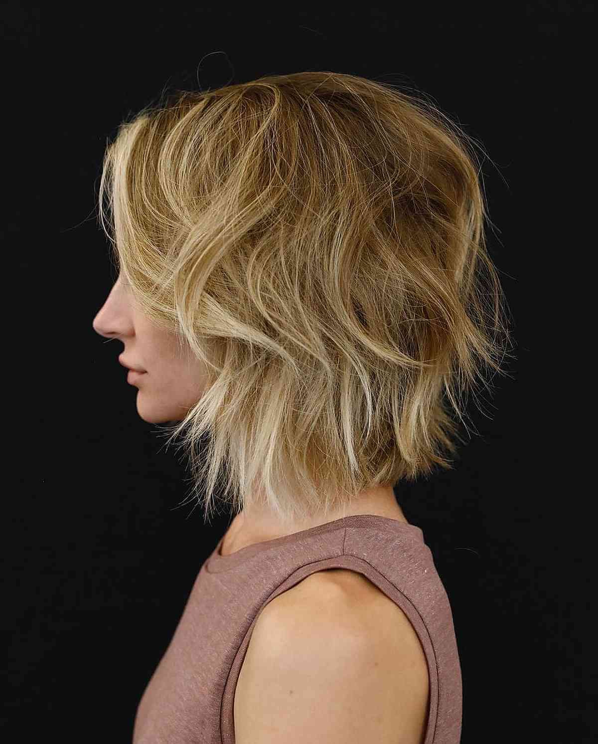 46 Messy Bob Haircut Ideas For The Ultimate Boho Vibe Intended For 2019 Bed Head Blunt Bob (View 10 of 20)