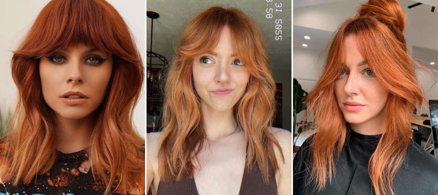 5 Medium Length Haircuts For Redheads To Rock – H2bar Within Fashionable Lush Curtain Bangs For Mid Length Ginger Hair (View 6 of 15)