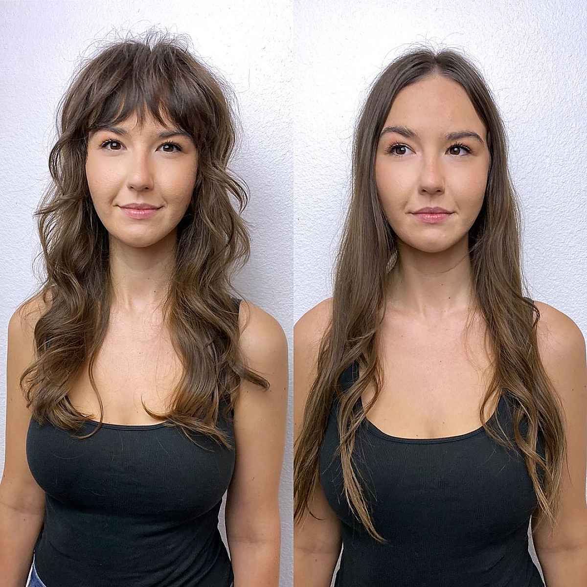 51 Low Maintenance Shaggy Haircuts With Bangs For Busy & Trendy Women With Regard To Well Known Low Maintenance Shag For Thin Hair (View 8 of 15)