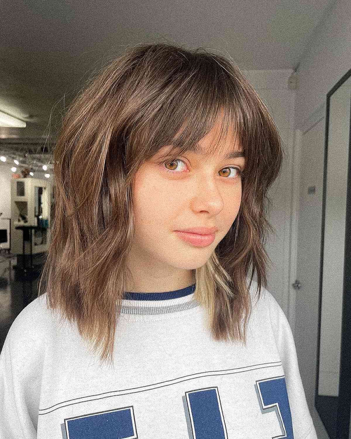 63 Cute Shoulder Length Hair With Bangs For An Instant Makeover For Most Current Wispy Shoulder Length Hair With Bangs (View 3 of 15)