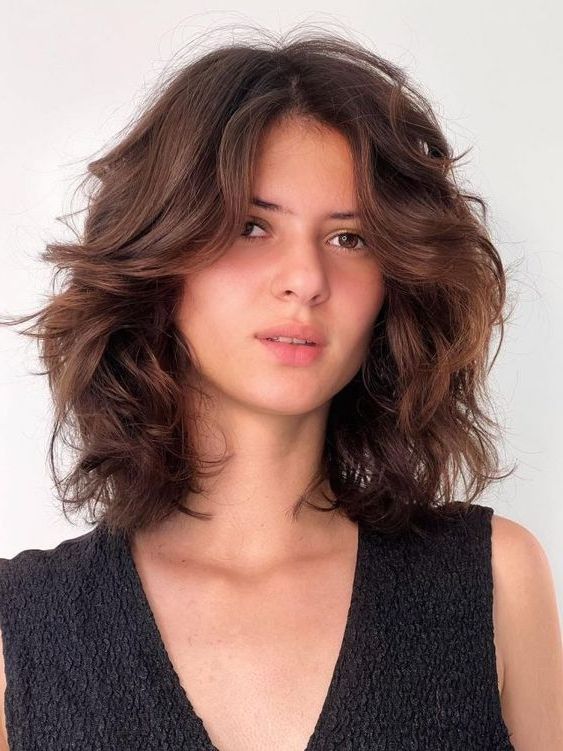 80 Edgy Medium Length Butterfly Haircuts – Styleoholic In Current Chest Length Wavy Haircut (Gallery 16 of 20)