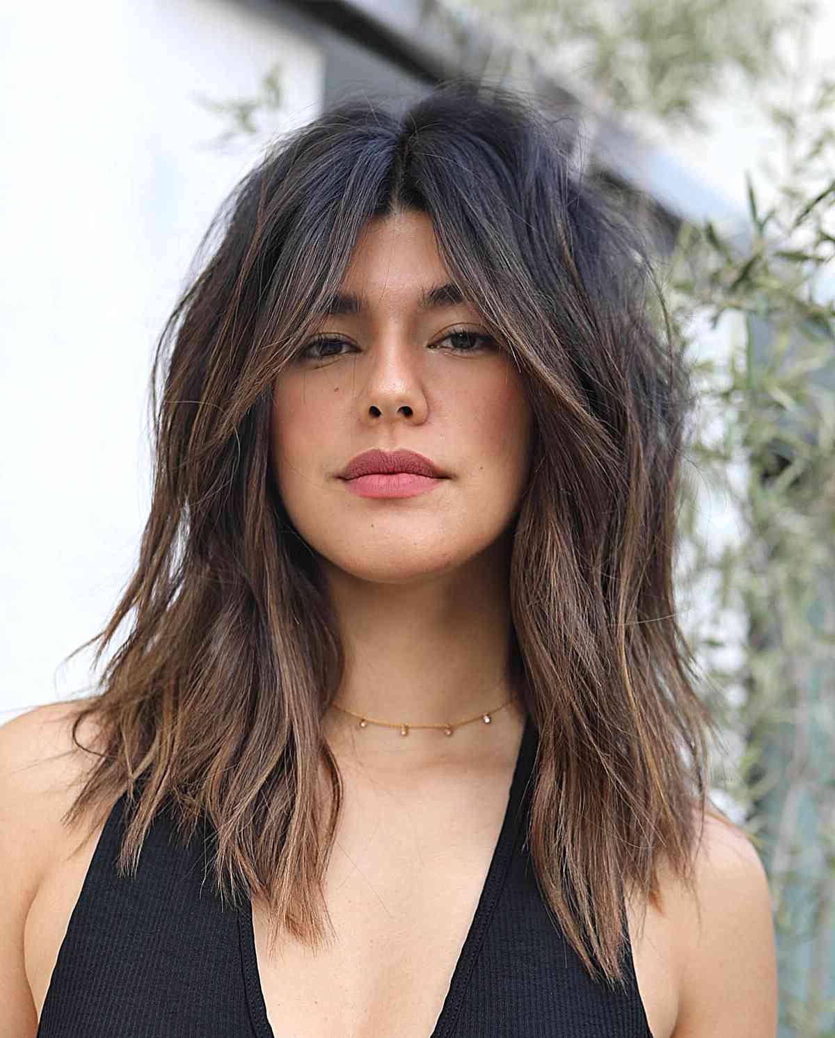 90 Best Medium Length Hairstyles For Thick Hair To Feel Lighter For Widely Used Chest Length Wavy Haircut (Gallery 11 of 20)