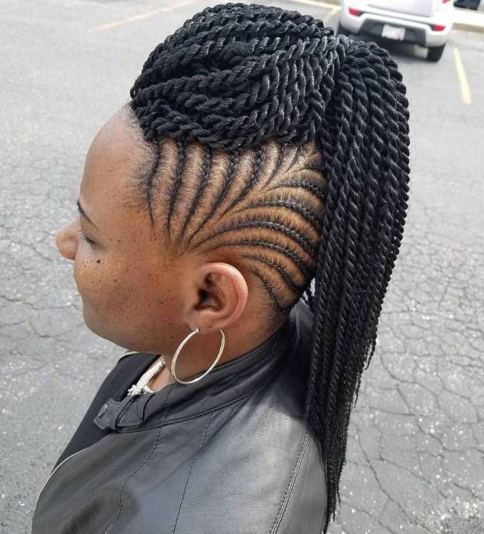 Black Ponytail Hairstyles, Braided  Mohawk Hairstyles, Crochet Braids Hairstyles (View 8 of 15)