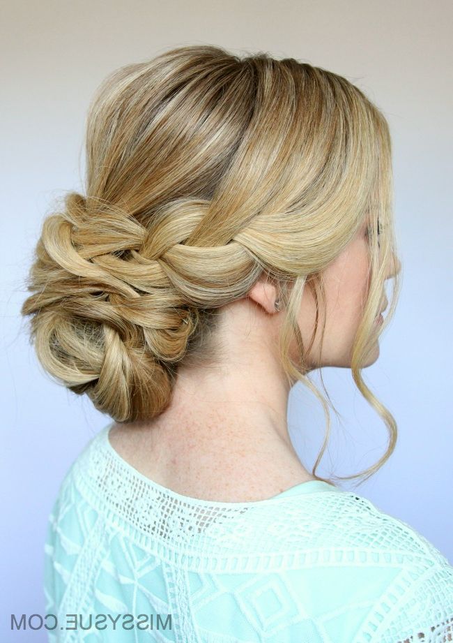 Braid And Low Bun Updo (Gallery 15 of 15)