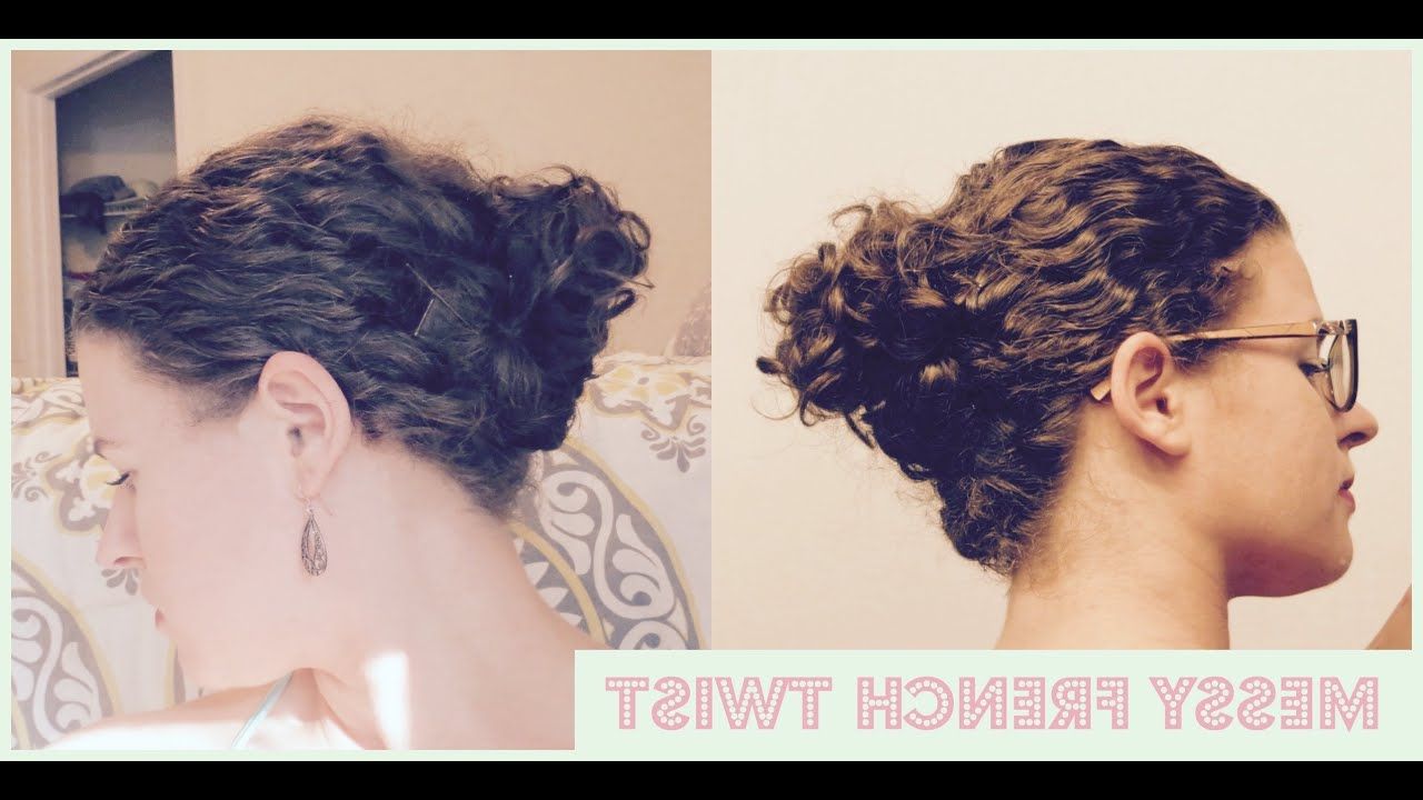 Curly Hair French Twist Updo – Youtube With Regard To Well Liked French Twist For Wavy Locks (View 9 of 15)