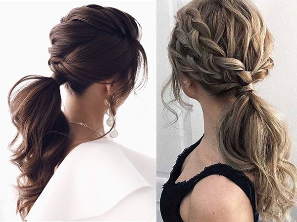 Current Chic Ponytail Updo For Long Curly Hair Inside 19 Prettiest Ponytail Updos For Wedding Hairstyles –  Elegantweddinginvites Blog (View 14 of 15)