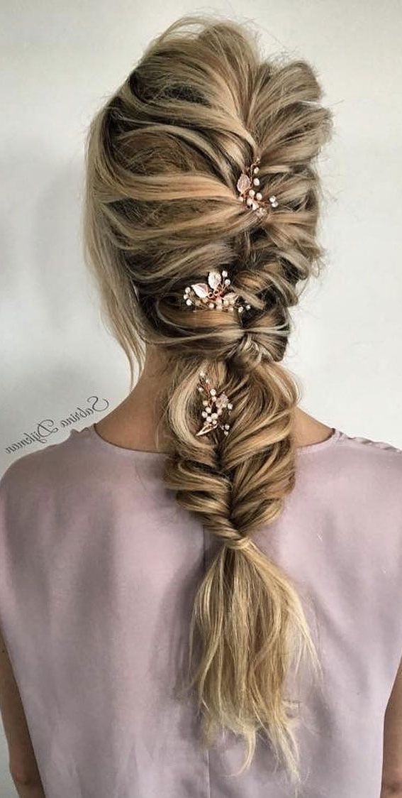 Cute Braided Hairstyles To Rock This Season : Cute Fishtail Braid Boho  Hairstyle Inside Well Known Boho Updo With Fishtail Braids (Gallery 15 of 15)