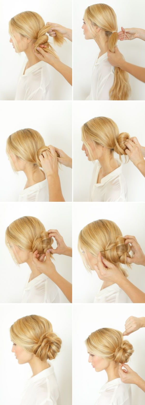 Diy Knotted Bun Wedding Hairstyle (Gallery 1 of 15)