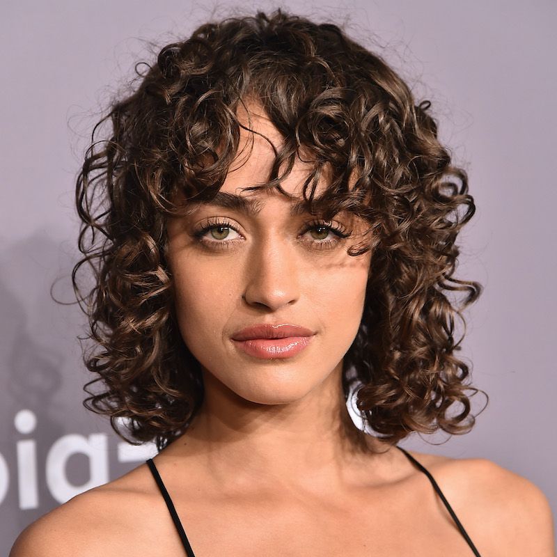 Famous Slightly Curly Hair With Bangs With Regard To 38 Stunning Ways To Rock Curly Hair With Bangs (View 13 of 15)