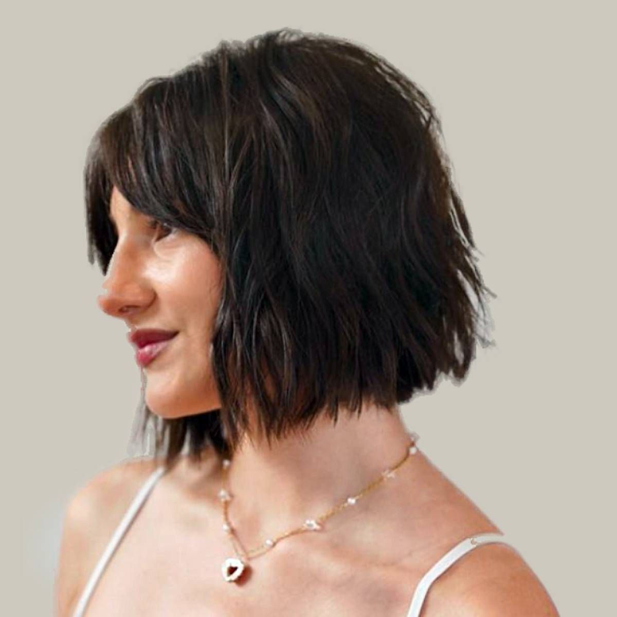 Fashionable Razored Brunette Comb Over Bob In 70 Best Choppy Bob Hairstyles To Get Right Now (View 14 of 20)