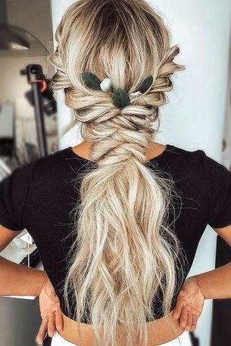 Hair Styles,  Bohemian Wedding Hair, Long Blonde Hair Pertaining To Recent Boho Updo With Fishtail Braids (Gallery 5 of 15)
