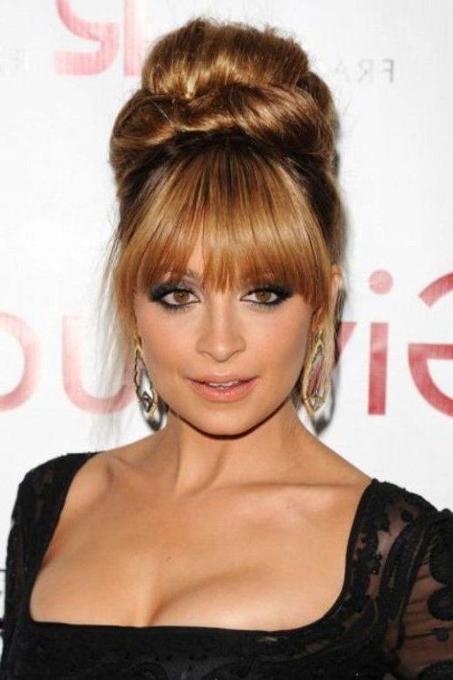 Hairstyles With  Bangs, Updos For Medium Length Hair, Hair (View 3 of 15)