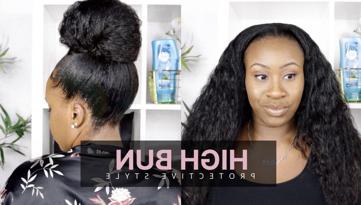 High Bun Protective Style On My Relaxed Hair – Hairlicious Inc (View 4 of 15)