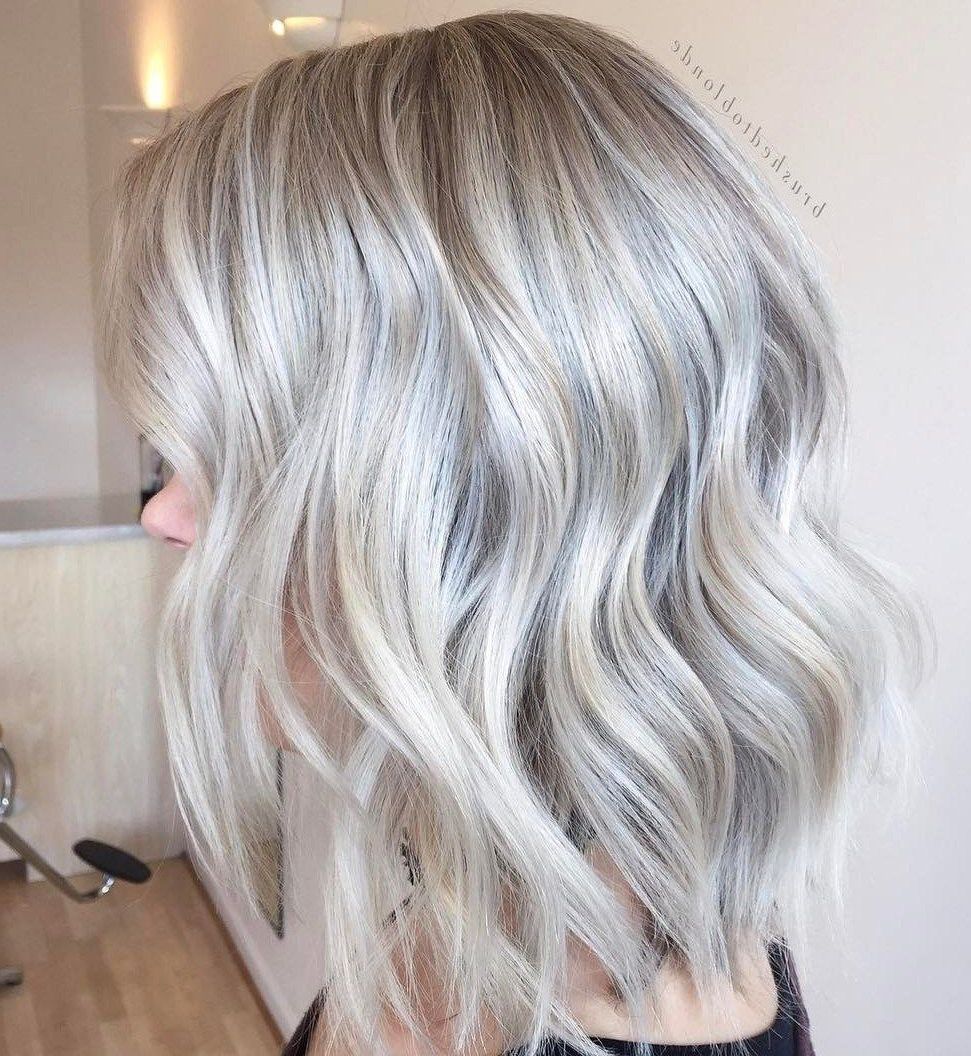 Icy Blonde  Hair, Ash Blonde Hair Colour, Silver Blonde Hair Pertaining To Famous Choppy Ash Blonde Lob (Gallery 19 of 20)