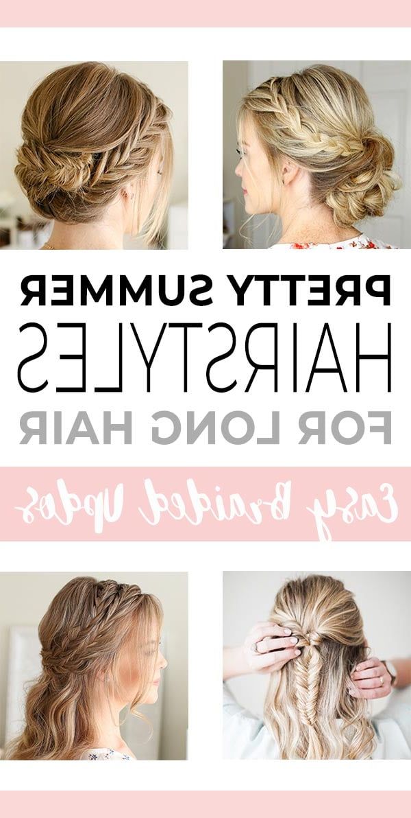 Latest Braided Updo For Long Hair Regarding Pretty Summer Hairstyles For Long Hair : Easy Braided Updos • Ohmeohmy Blog (Gallery 9 of 15)