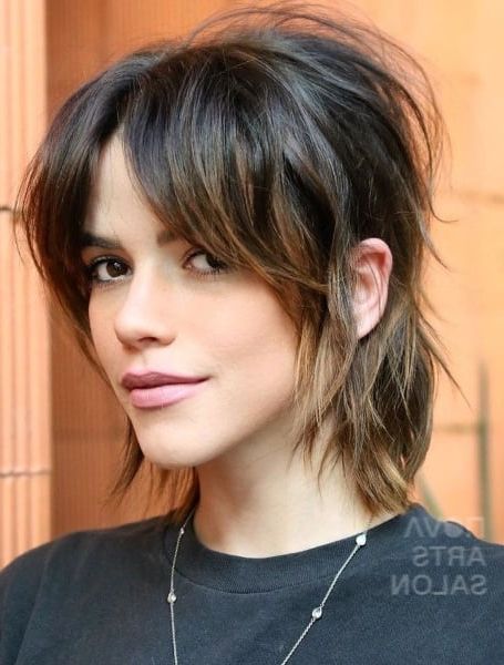 Latest Shoulder Grazing Mullet With Choppy Bangs In 40 Best Mullet Haircuts For Women In 2023 – The Trend Spotter (Gallery 4 of 15)