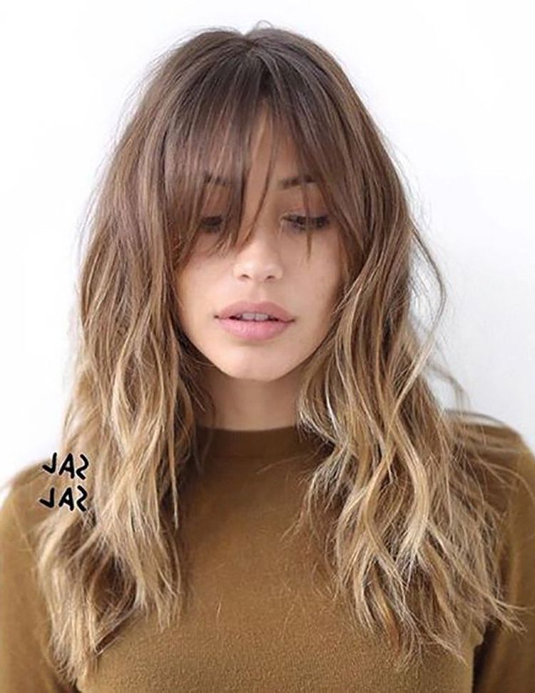 Long Face  Haircuts, Long Hair Styles, Long Hair With Bangs Intended For Best And Newest Light Brown Medium Hair With Bangs (View 2 of 15)