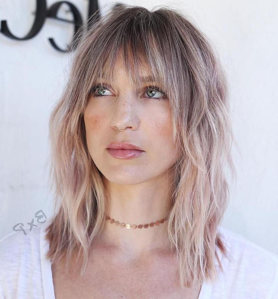 Long Face Hairstyles, Short Hair  With Bangs, Medium Hair Styles In Famous Shag With Piece Y Bangs (View 8 of 20)