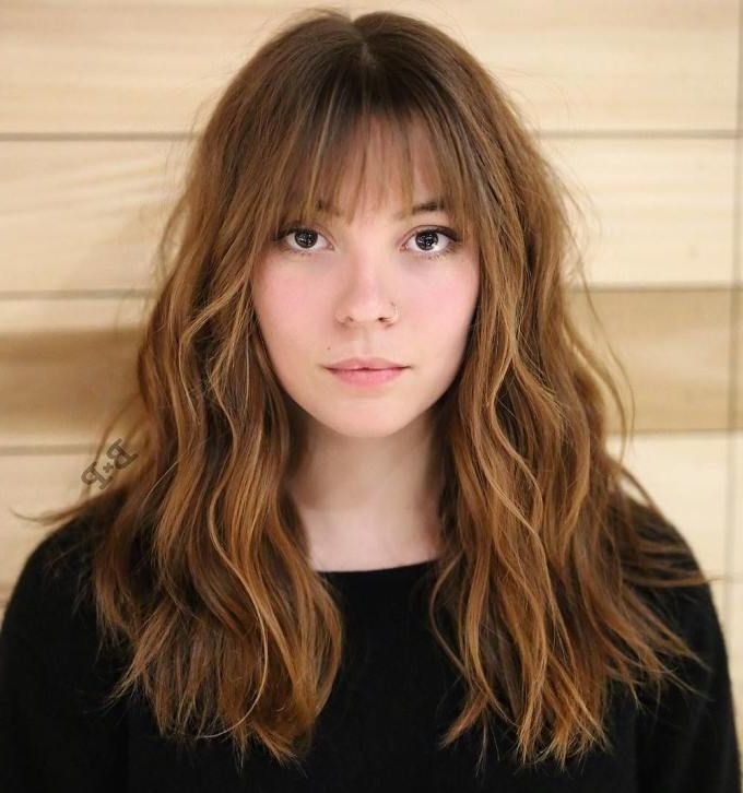 Medium Hair  Styles, Long Hair With Bangs, Oval Face Hairstyles In Most Recently Released Wispy Bangs For Medium Hair (View 14 of 20)
